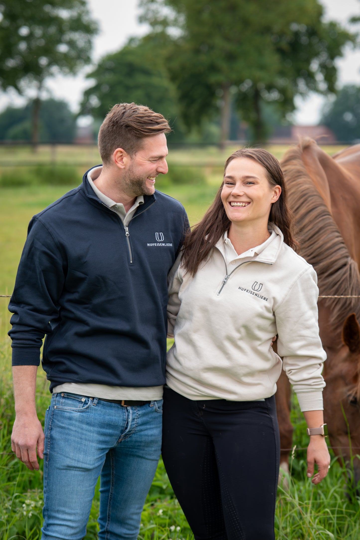 "Hufeisenliebe" Half-Zip Pullover Unisex